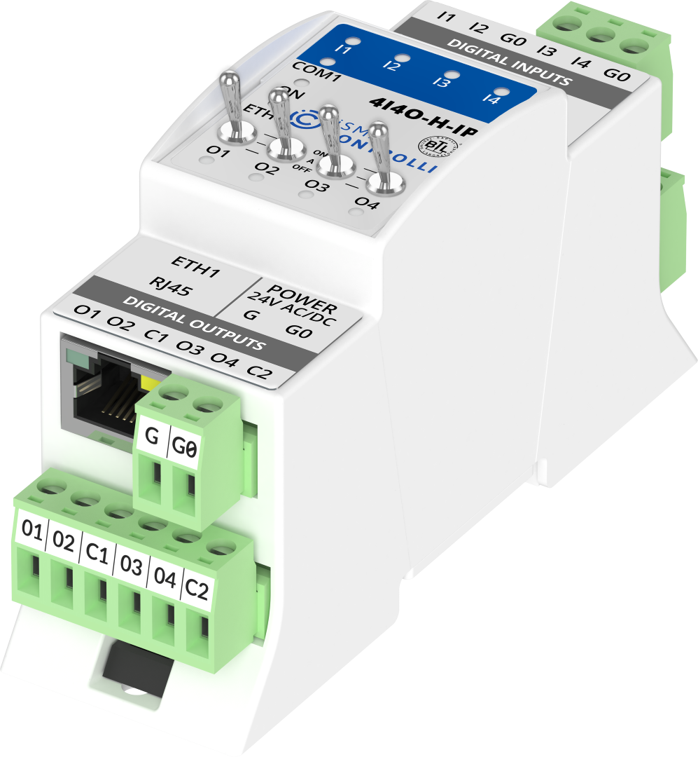 iSMA-B-4I4O-H-IP 4 digital inputs and 4 digital outputs Ethernet IP I/O module