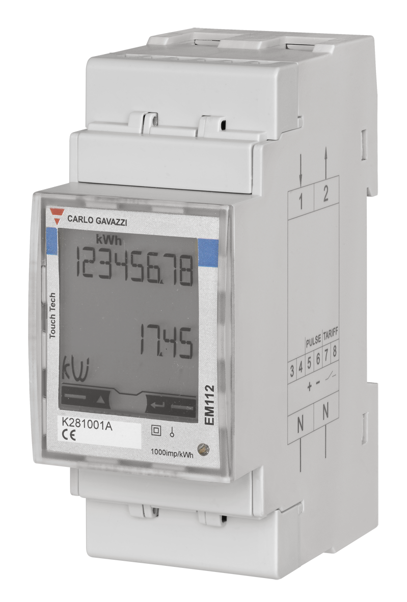 Carlo Gavazzi EM112 Single Phase 100A MID Modbus Energy Meter product image