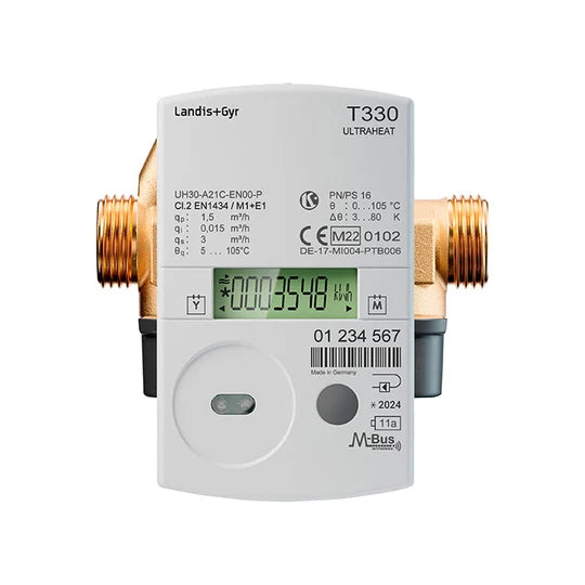 T330 (UH30) ULTRAHEAT Heat Meter. 1" BSP (DN25), QP6.0, 260mm. (PN: UH30-A53C).