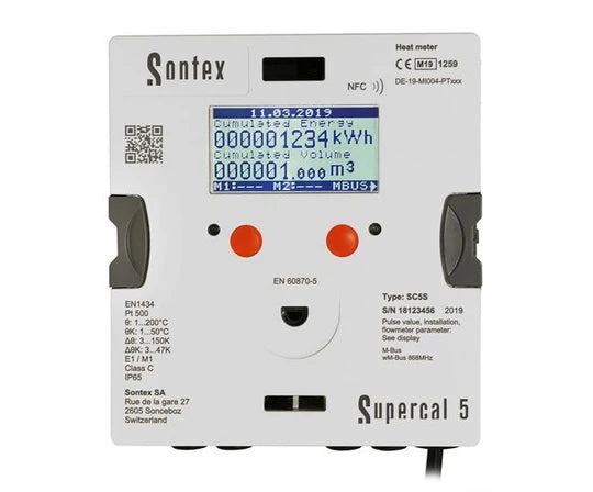Sontex Supercal 5 Superstatic 440 Heat Meter. DN250 qp 400.0m3/hr.