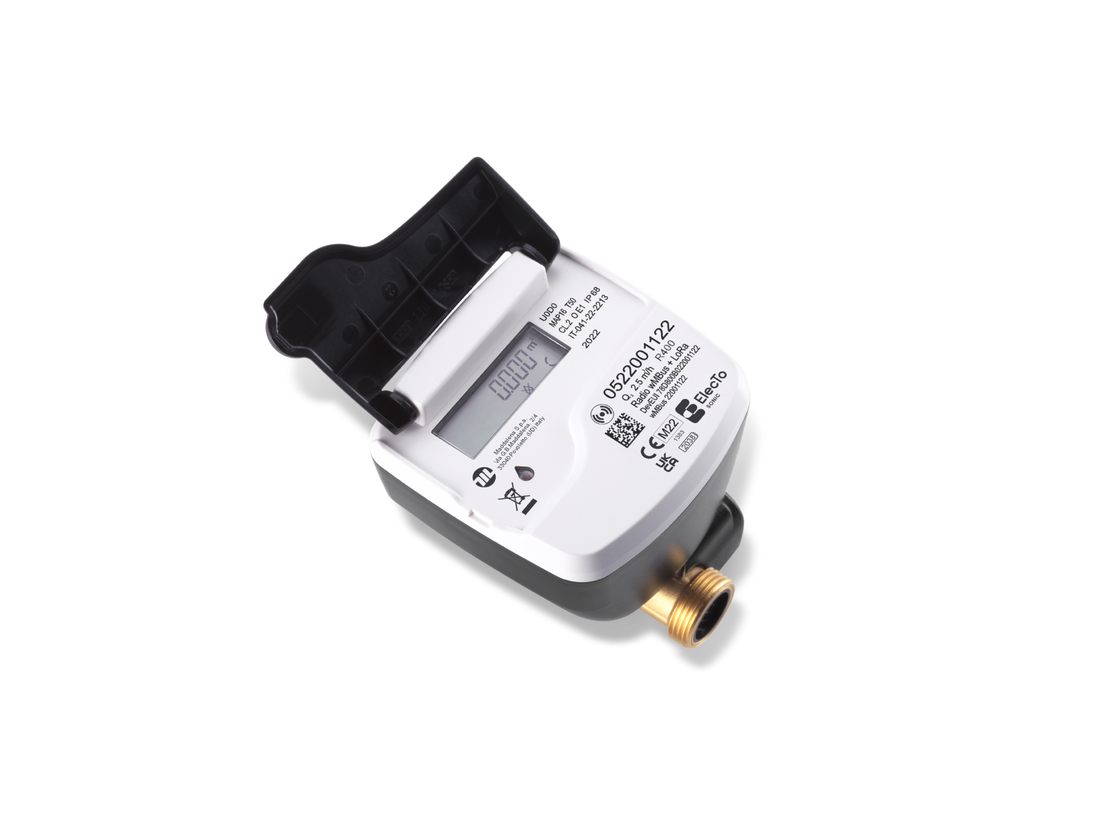 Maddalena ELECTO SONIC Cold Water Meter. 1/2" BSP (DN15).